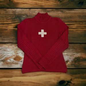 Burgundy cotton sweater